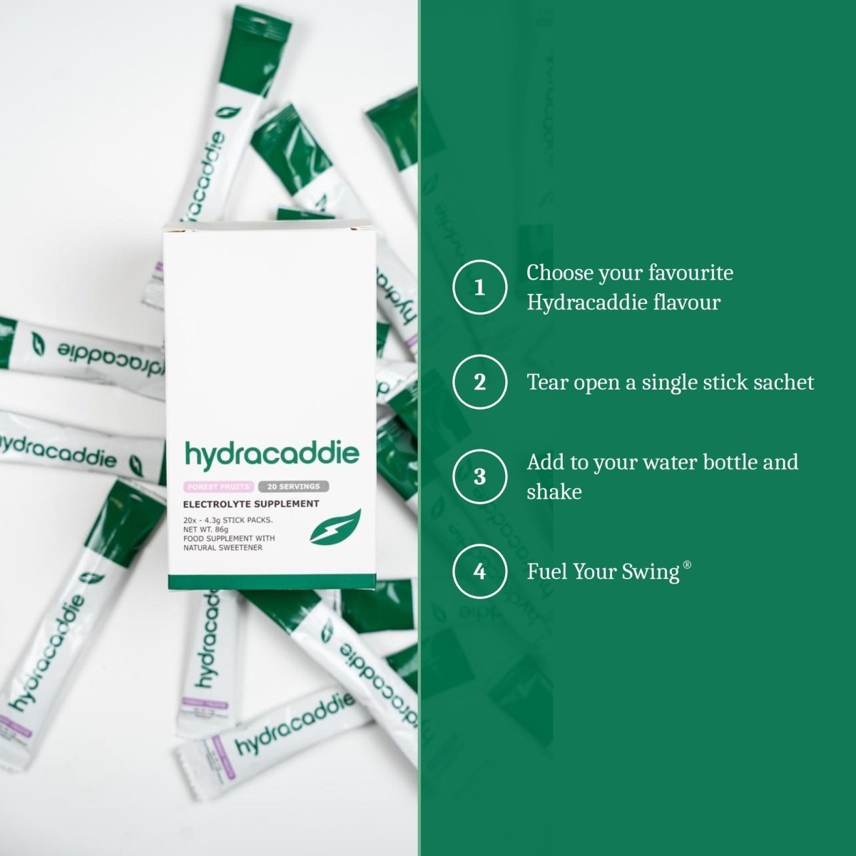 Electrolyte Sachets - Forest Fruits (20 Pack) - Hydracaddie®