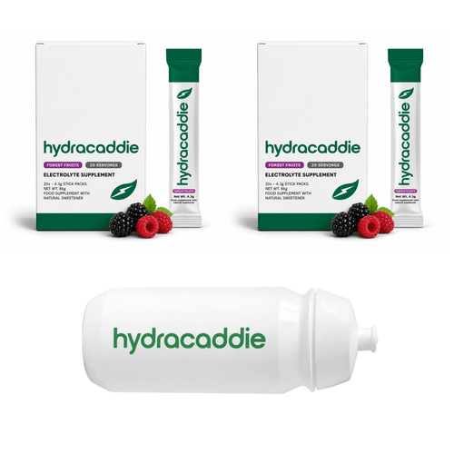 Hydration Bundle - 40 Electrolyte Sachets + 500ml Sports Bottle - Hydracaddie